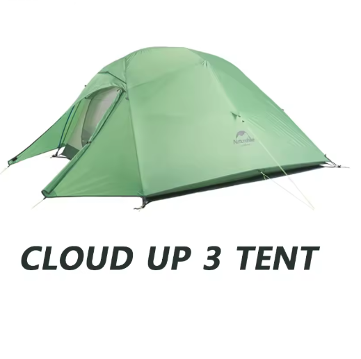 אוהל קמפינג אולטרה־קל שלישיה עמיד למים, מתקפל ונייד לטיולים, אופניים ותרמילאות