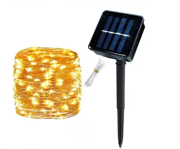 שרשרת אורות סולארית לד עמידה למים תאורת חוץ דקורטיבית