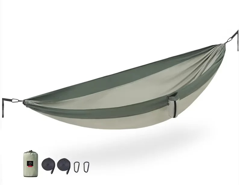 סט ערסל קמפינג גדול לזוג מתקפל, חבל מצנח, מתאים לגינה, חצר ועצים