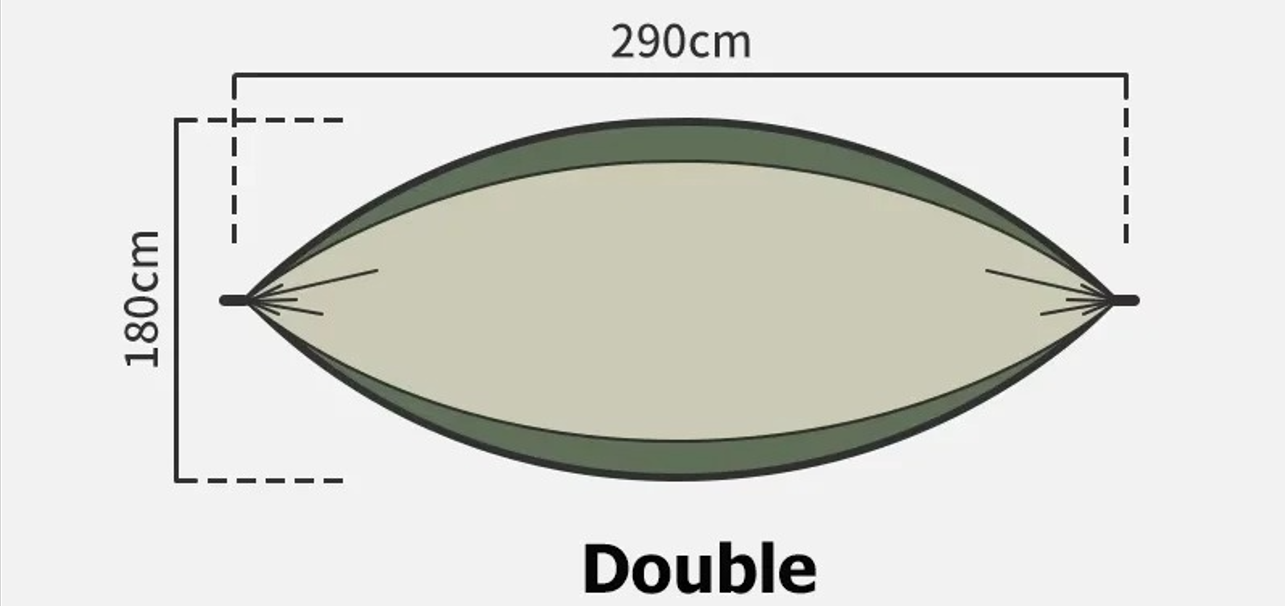 סט ערסל קמפינג גדול לזוג מתקפל, חבל מצנח, מתאים לגינה, חצר ועצים