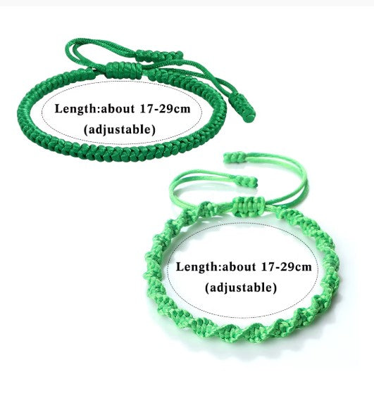 סט 5 צבעים צמידי "מזל וברכה" בעבודת יד חברות ידידות