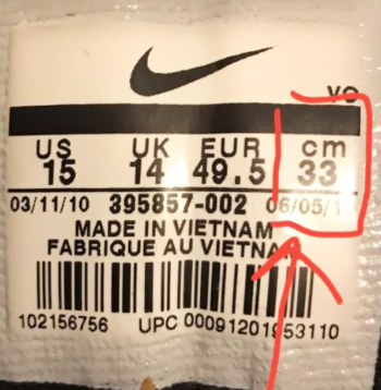 בדקו את המידה ב-CM (סנטימטר) המופיעה על פתקית של נעל נוחה שיש לכם בבית.