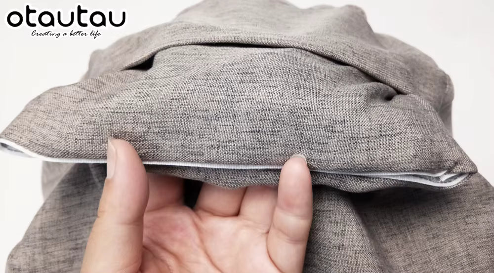 מבצע כיסא פוף עגול מבד פשתן נעים הדום כיסא רך חדרי ילדים לבית
