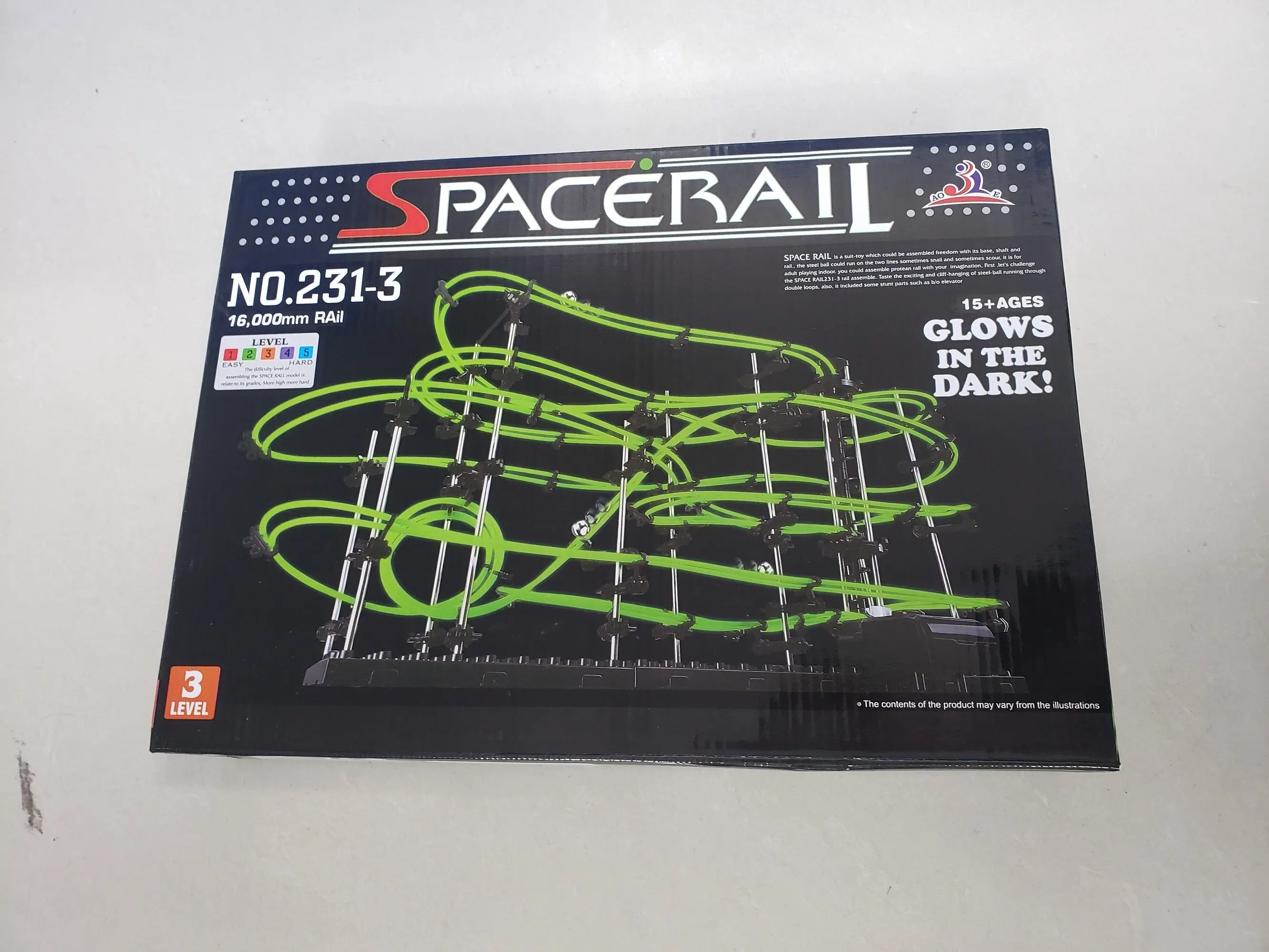 מסלול גולות זוהר ערכת בנייה מדעית לילדים ולמבוגרים  מסלול מרוצים עם תאורה