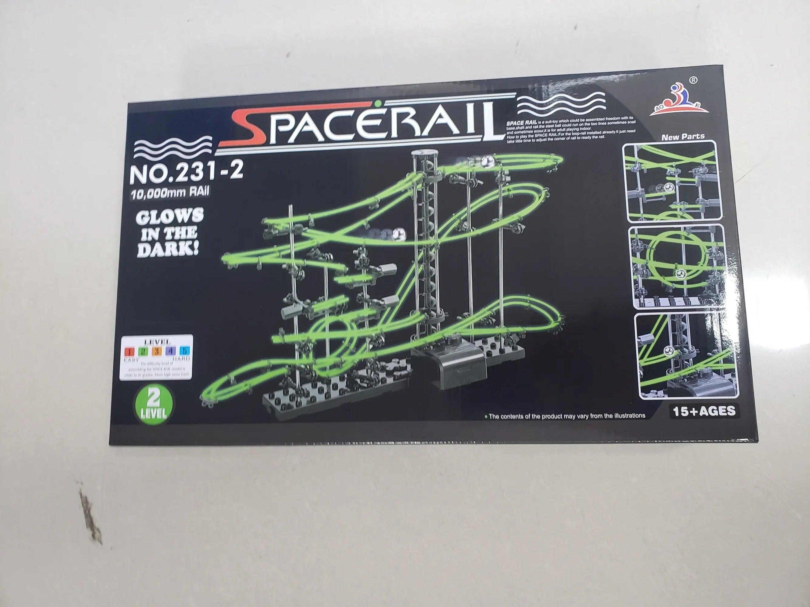 מסלול גולות זוהר ערכת בנייה מדעית לילדים ולמבוגרים  מסלול מרוצים עם תאורה