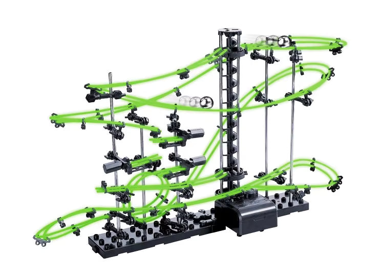 מסלול גולות זוהר ערכת בנייה מדעית לילדים ולמבוגרים  מסלול מרוצים עם תאורה