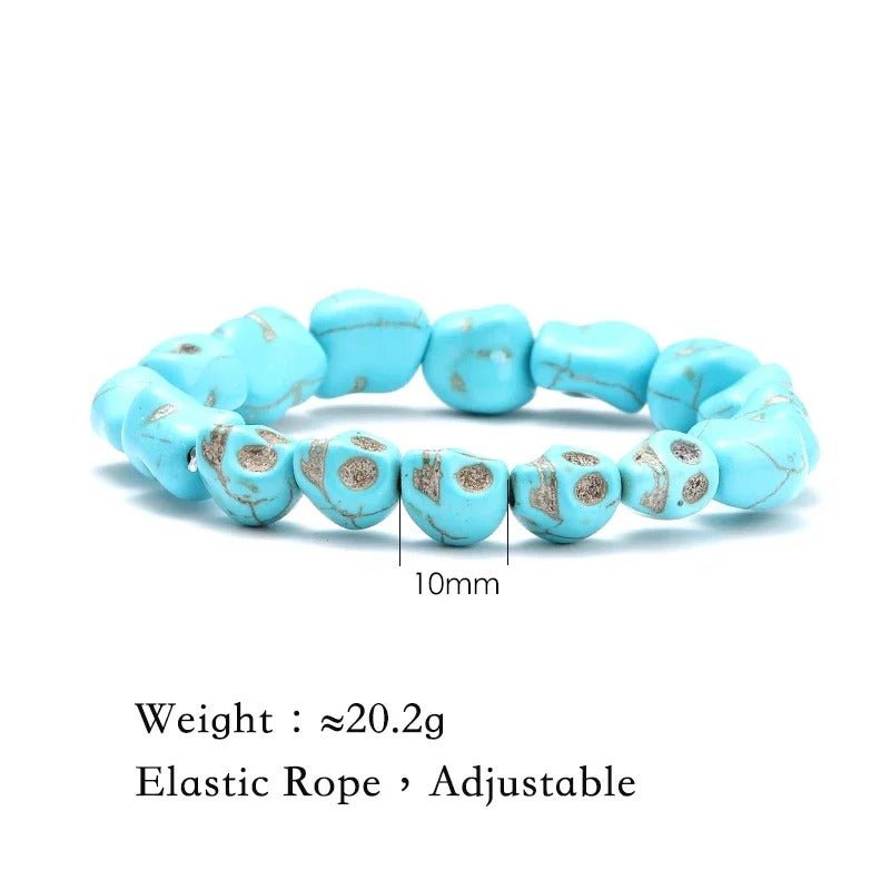 צמידי אוקיינוס טורקיז "כחול ספיר" אבן טבעית ועיצוב צב וכוכב ים צמיד יוניסקס בעבודת יד