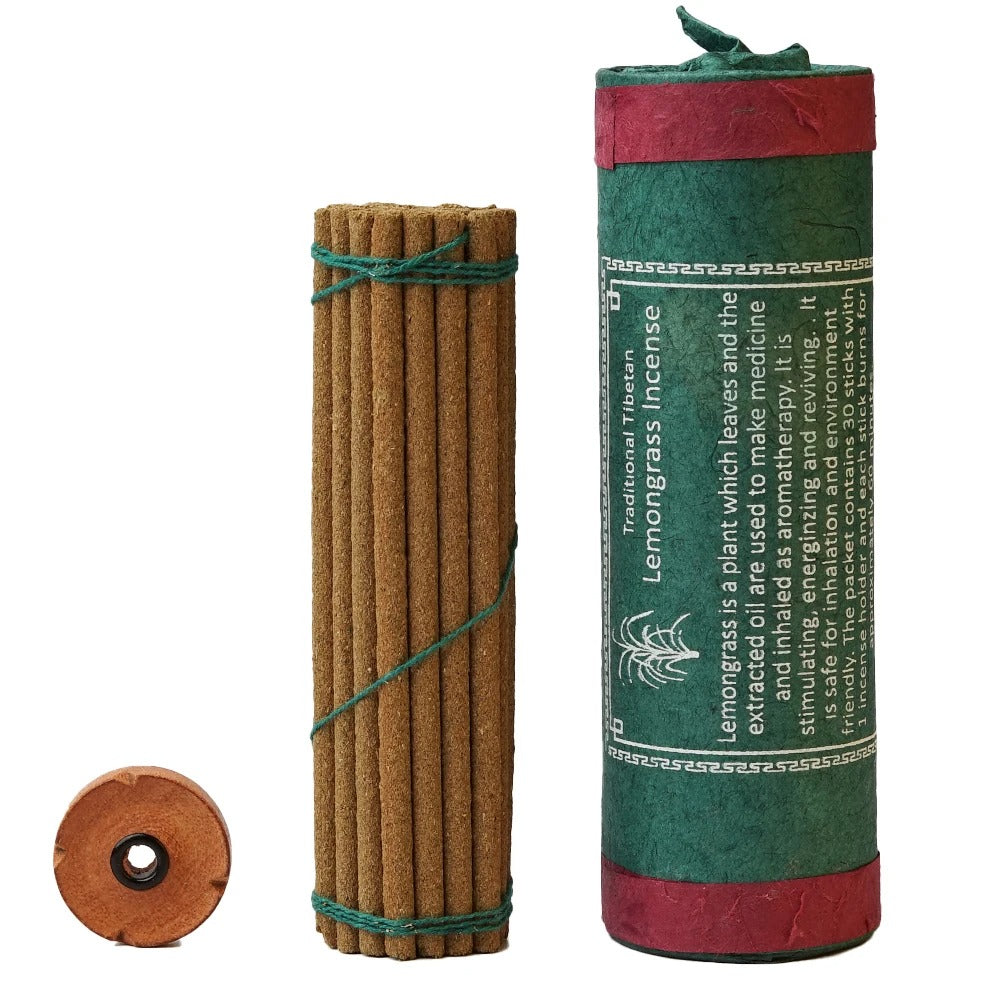 קטורת טיבטית איכותית לבית – עבודת יד מנפאל, ריח טבעי של ארז וסנדלווד | כולל מחזיק