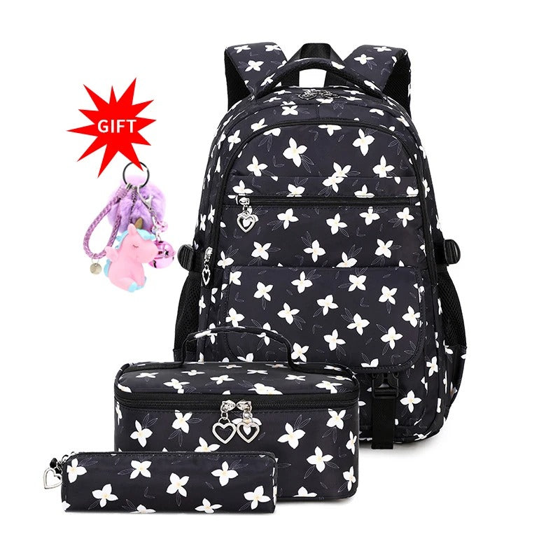 🎀🍱  תיק בית ספר לבנות  סט 3 חלקים בעיצוב מקסים🎀 מתנה