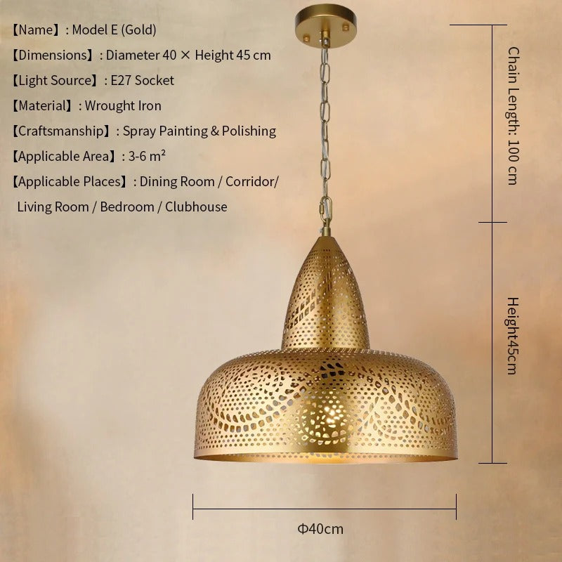 נברשת זהב בערבסקה עיצוב ערבי טורקי עבודת יד  להפוך את הבית לארמון מודרני