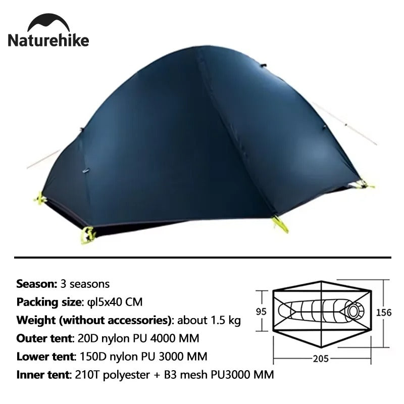 אוהל קמפינג אולטרה־קל ליחיד עמיד למים, מתקפל ונייד לטיולים, אופניים ותרמילאות