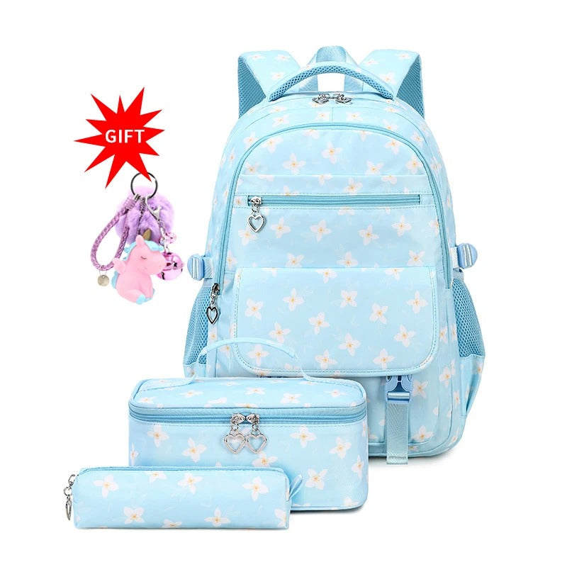 🎀🍱  תיק בית ספר לבנות  סט 3 חלקים בעיצוב מקסים🎀 מתנה