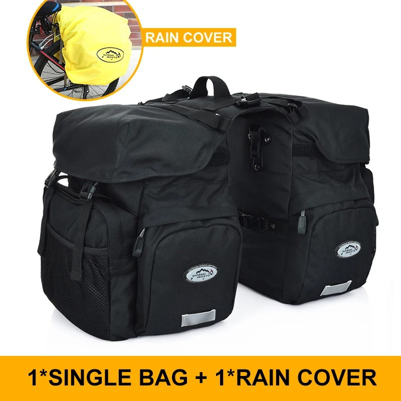 תיק אוכף פרימיום לאופניים🚴ולאופנוע🏍️עמיד למים עם כיסוי גשם