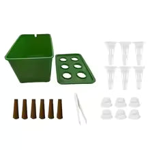 ערכת הידרופוניקה ביתית לגידול צמחים ותבלינים  כולל 6 כוסיות שתילה ומערכת גידול מלאה