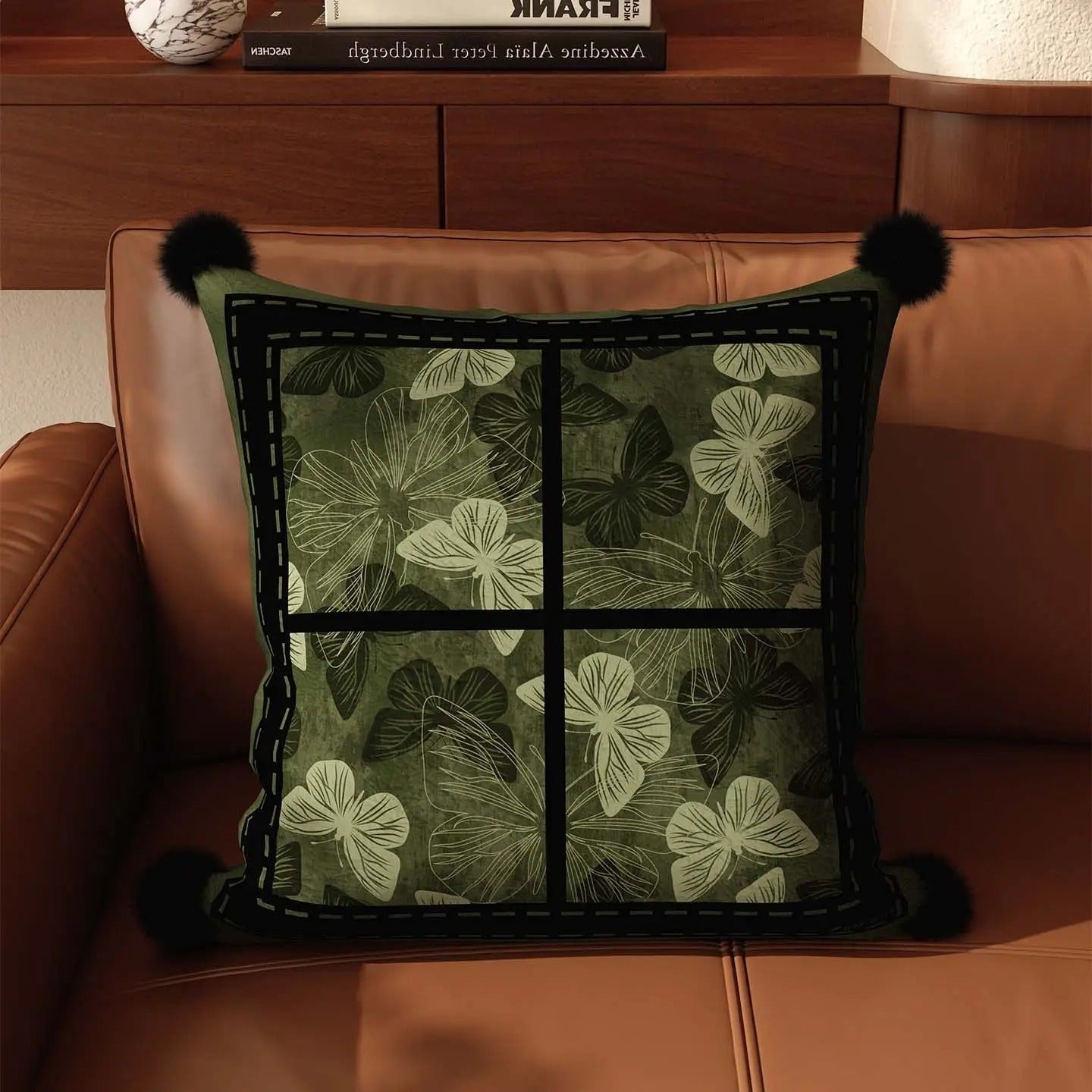 כרית דקורטיבת עיצוב עַנְתִּיקָה סוסים רטרו נגיעה של צבע וסטייל לסלון 50- 50 ס'מ