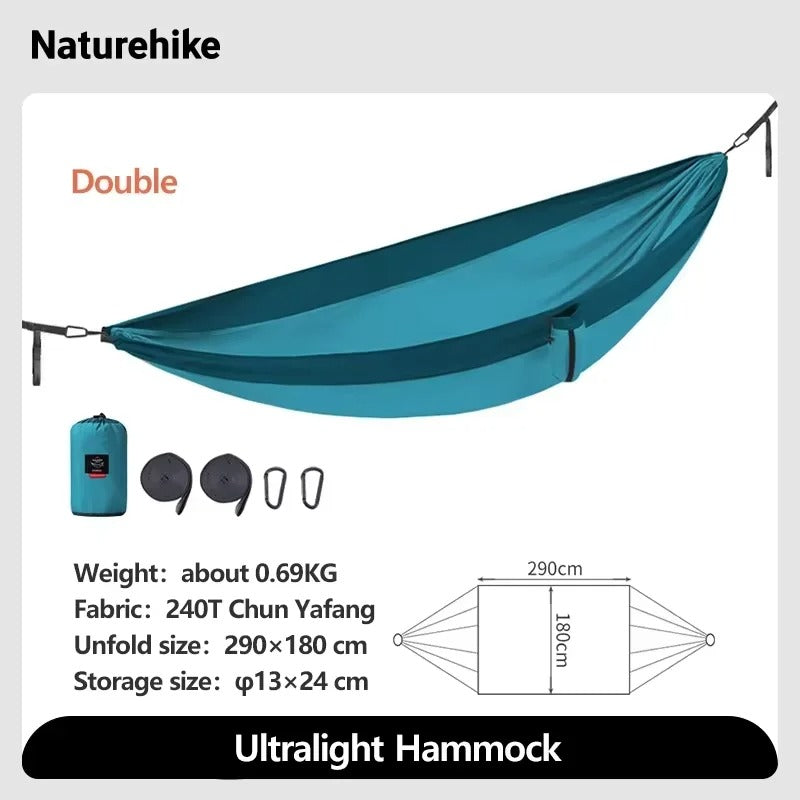 סט ערסל קמפינג גדול לזוג מתקפל, חבל מצנח, מתאים לגינה, חצר ועצים