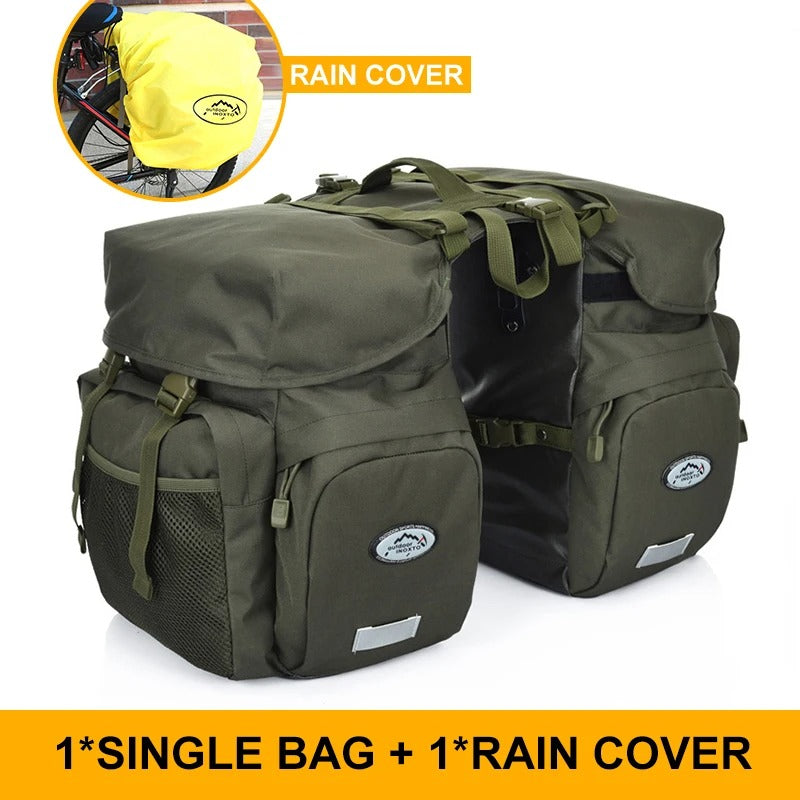 תיק אוכף פרימיום לאופניים🚴ולאופנוע🏍️עמיד למים עם כיסוי גשם