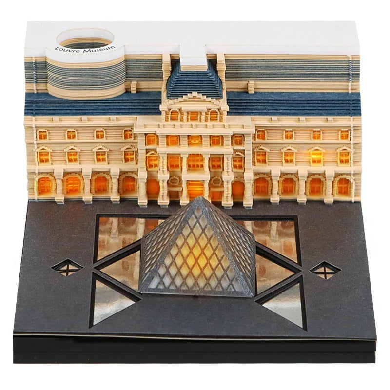 מתנה מקורית לוח שנה אומנותי פתקי ממו שהופכים לפסל מרהיב תלת מימד קישוט מדף 23 דגמם