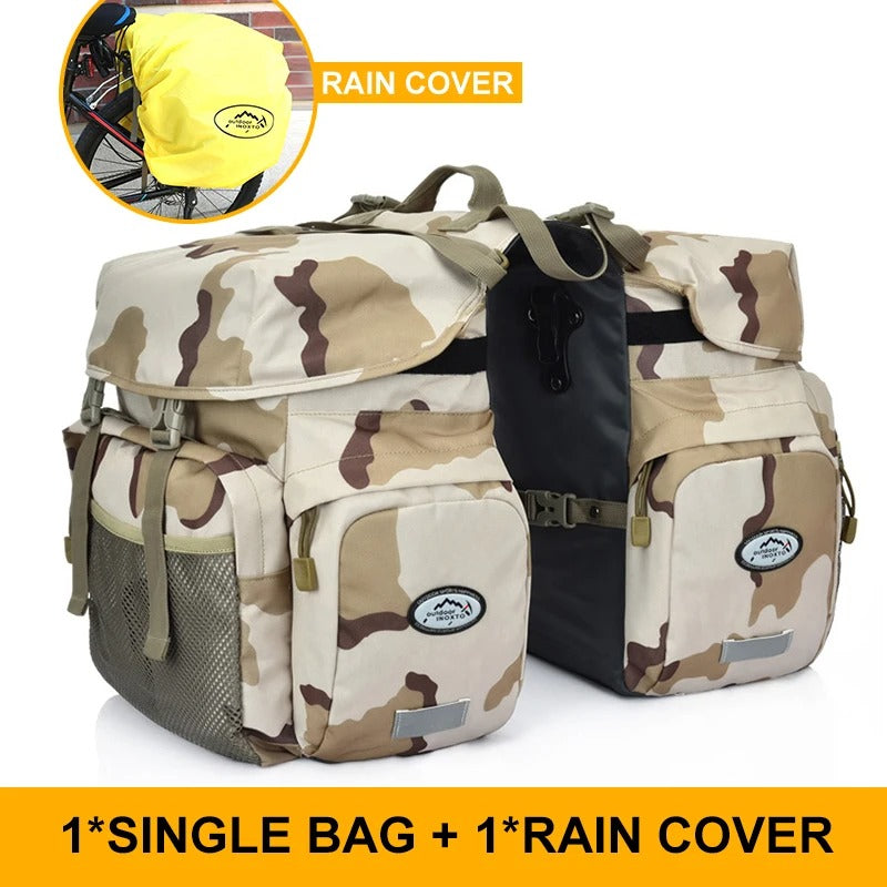 תיק אוכף פרימיום לאופניים🚴ולאופנוע🏍️עמיד למים עם כיסוי גשם