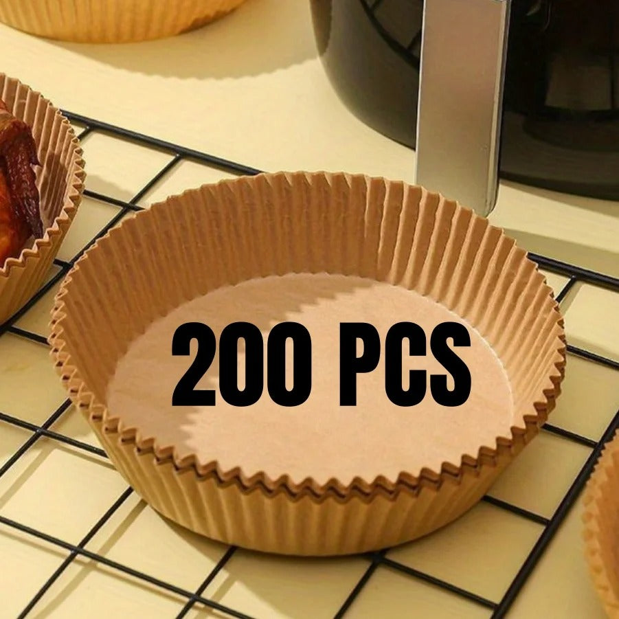 נינג'ה מוצרים ניר אפייה 200 יחידות מיוחדים לאייר-פרייר לספוג שמן ולשמור על המכשיר נקי.