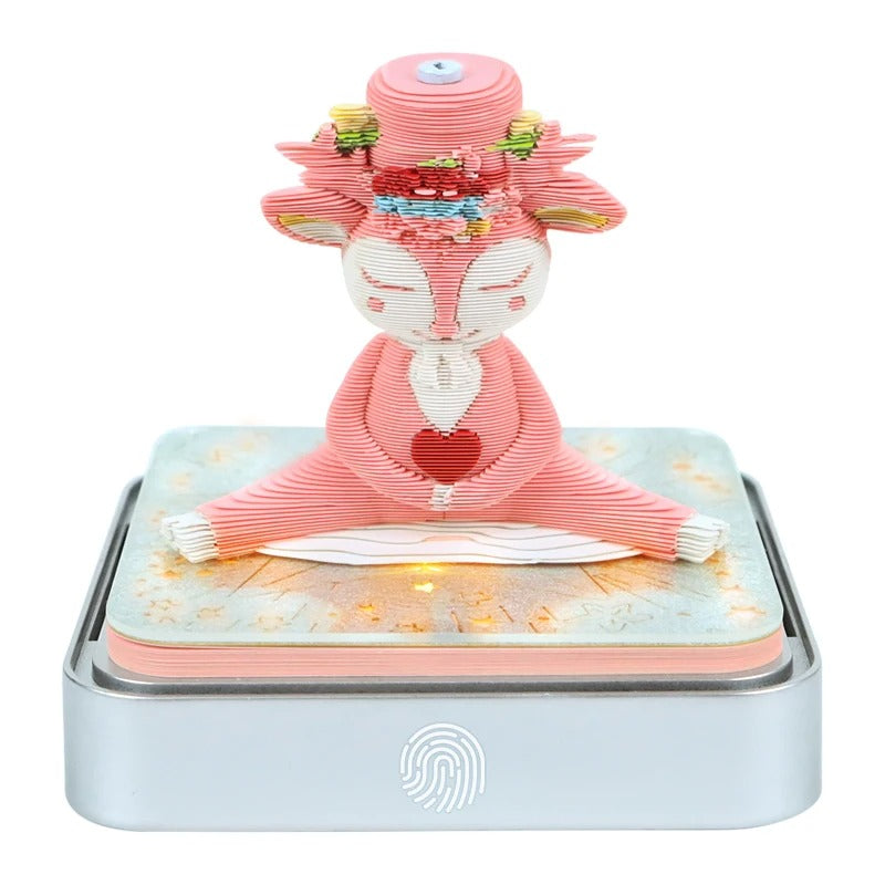 מתנה מקורית לוח שנה אומנותי פתקי ממו שהופכים לפסל מרהיב תלת מימד קישוט מדף 23 דגמם