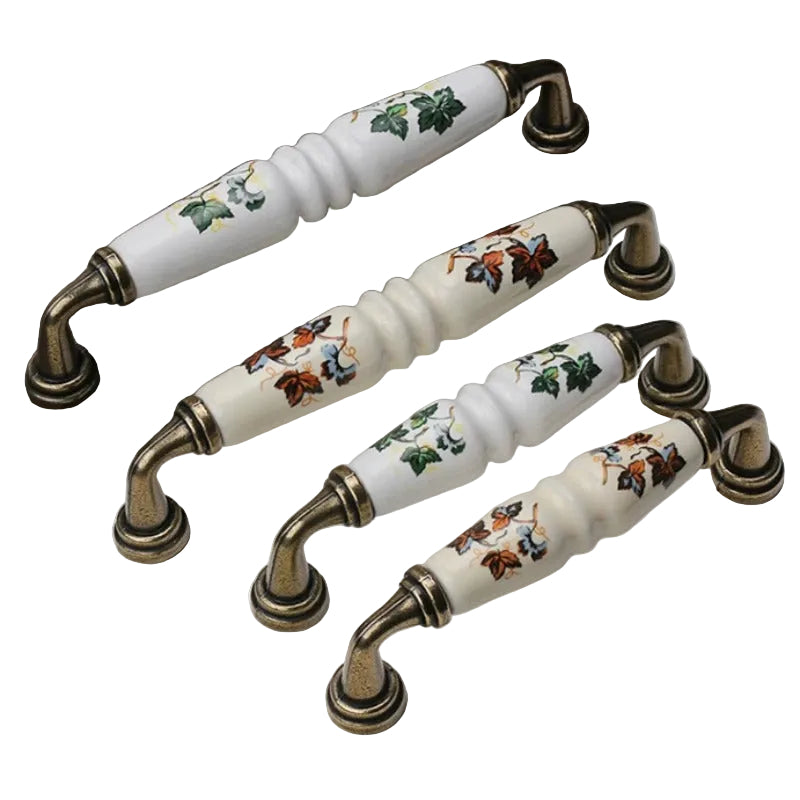 פירזול מיוחד ידית קרמיקה מעוצבת עיצוב כפרי וינטג' רטרו למגירות, ארונות ושידות