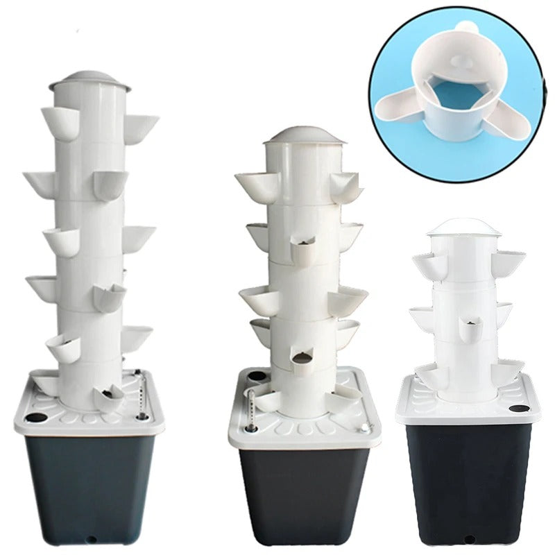 מערכת הידרופונית ביתית לגידול ירקות ופירות אנכית מקסימום יבול במינימום מקום!"