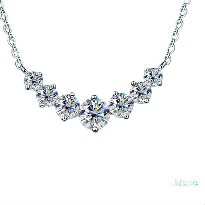 שרשרת תליון קרוס משובצת אבני זירקון - מויסניט איכותי יוקרה ונצנוץ מושלם