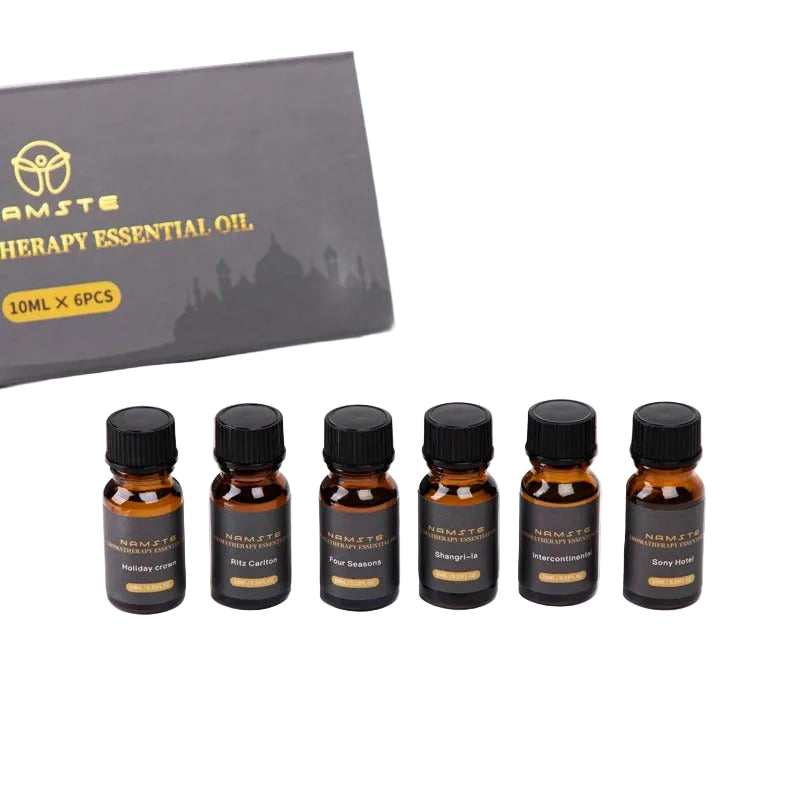 סט שמנים אתריים 10 מ'ל סידרת פרימיום קופסה עם 6 בקבוקים 🌿✨