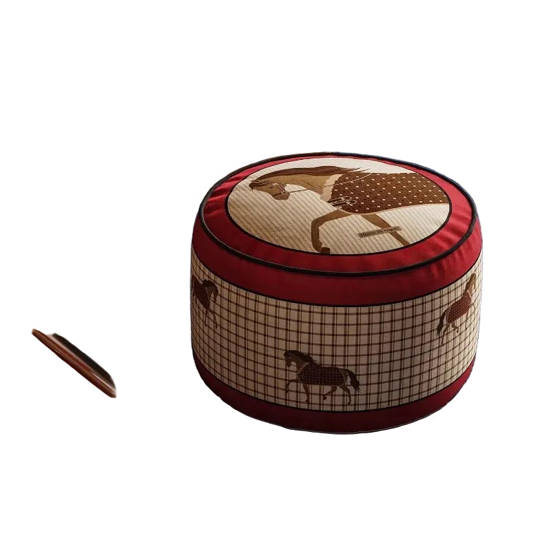 דום עיצוב ענתיקה כרית רצפה חגיגית אדומה – עיצוב שנת הסוס,