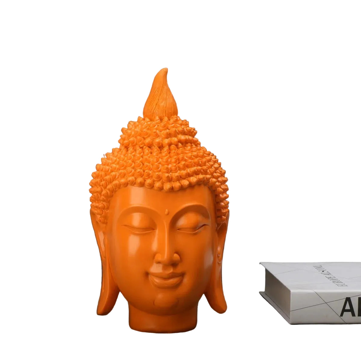 פסל ראש בודהה כתום