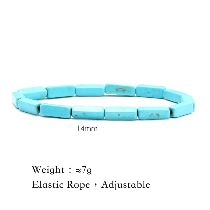 צמידי אוקיינוס טורקיז "כחול ספיר" אבן טבעית ועיצוב צב וכוכב ים צמיד יוניסקס בעבודת יד