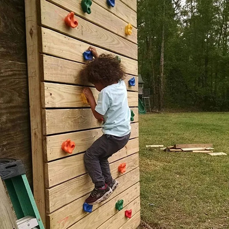 קיר טיפוס ביתי לילדים 🎨 אבני אחיזה חזקות לפעילות גופנית בבית ובחצר