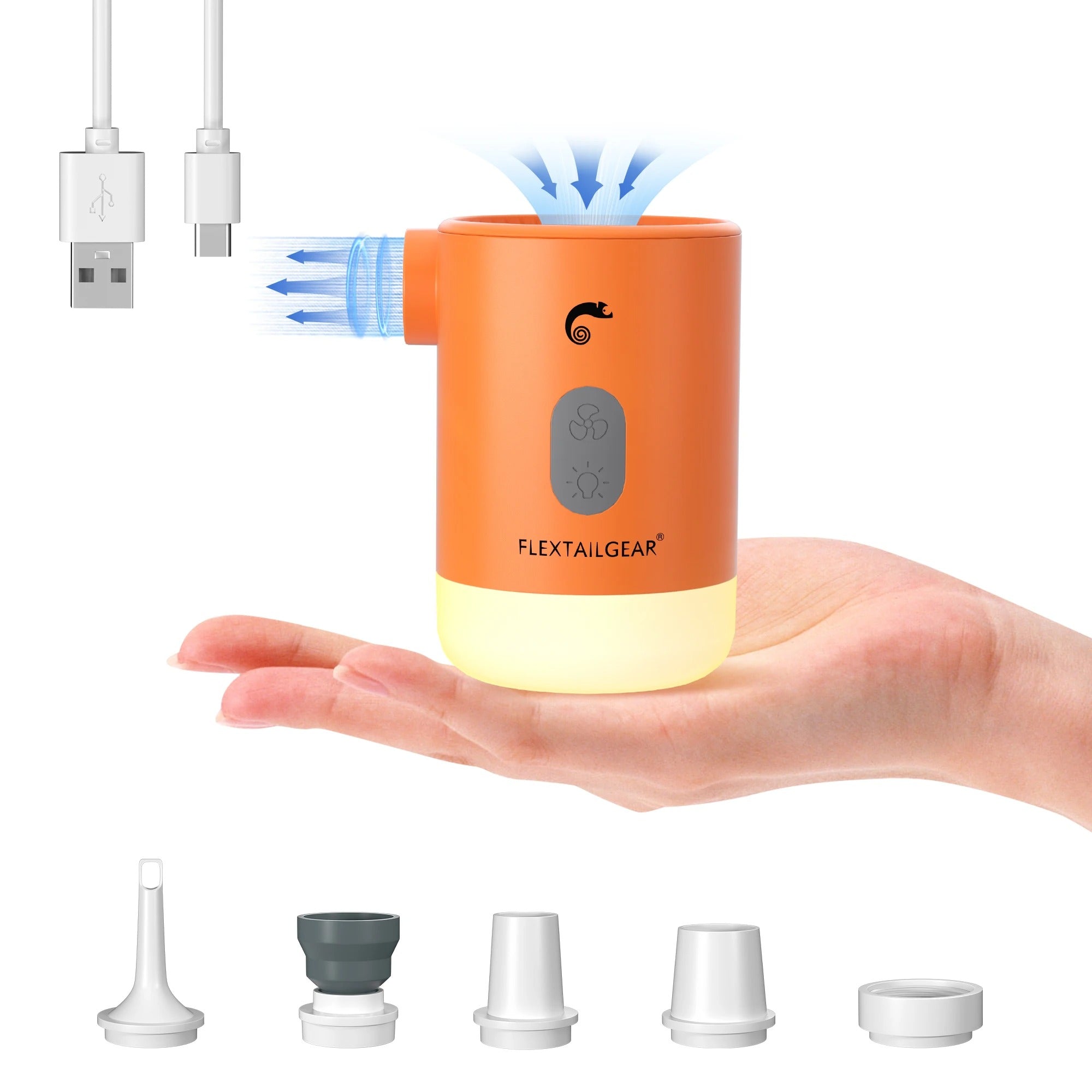 גדג'טים חדשים ניפוח, אור וסוללה שלושה במוצר אחד ניידת  כל מה שצריך לטיול בטוח ונוח