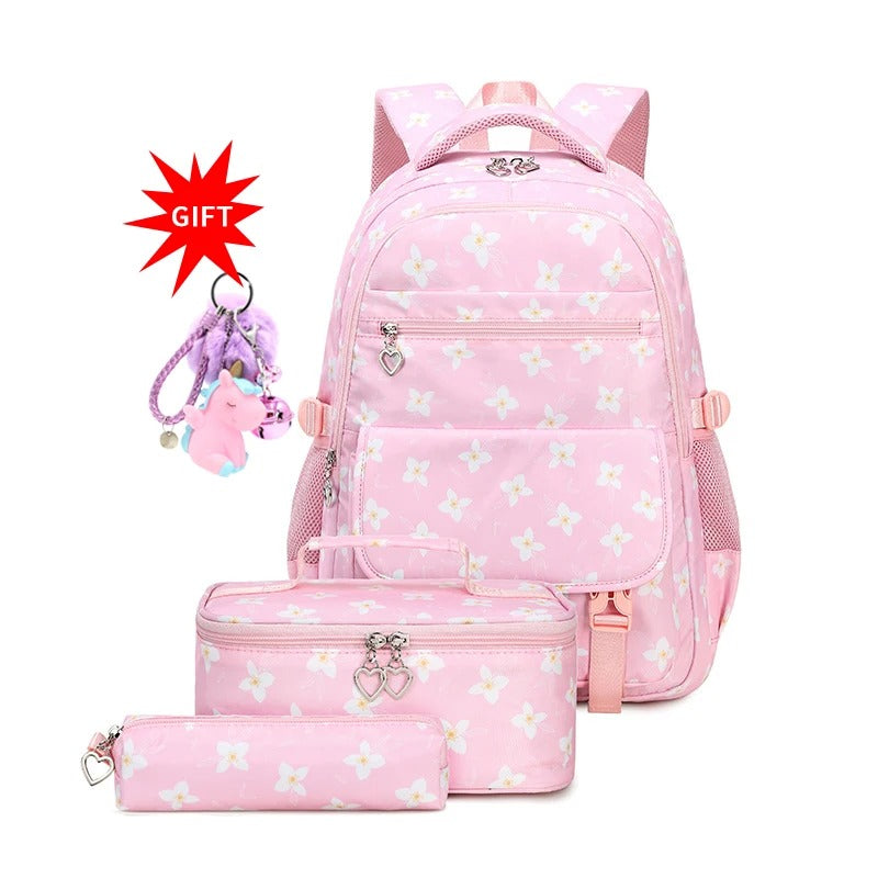 🎀🍱  תיק בית ספר לבנות  סט 3 חלקים בעיצוב מקסים🎀 מתנה
