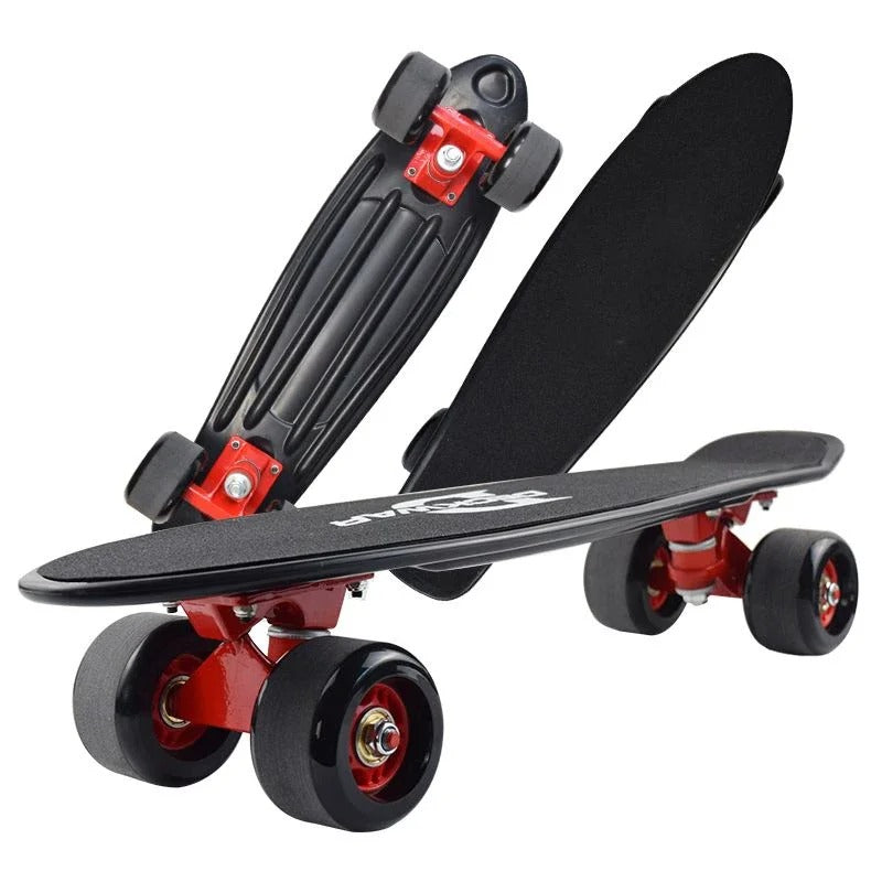 🛹 סקייטבורד 57 ס'מ גלגלים 60 מ''מ, מהיר ונייד! מושלם למתחילים ולילדים שליטה קלה, מהירות גבוהה ועיצוב מדליק