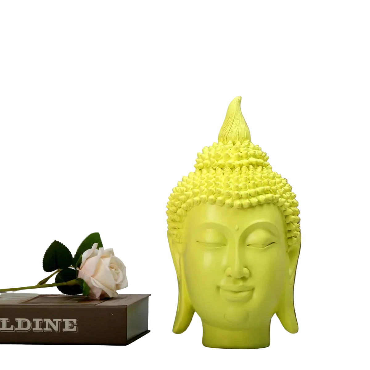 פסל ראש בודהה כתום