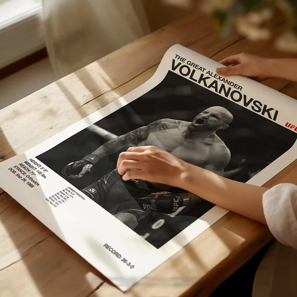 סט 4 פוסטר דיגיטלי להדפסה באיכות גבוהה  כוכב אגרוף לחימה