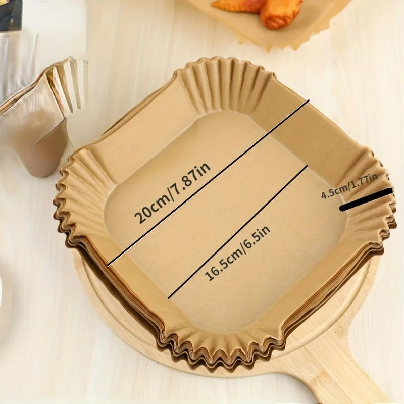 נינג'ה מוצרים ניר אפייה 200 יחידות מיוחדים לאייר-פרייר לספוג שמן ולשמור על המכשיר נקי.