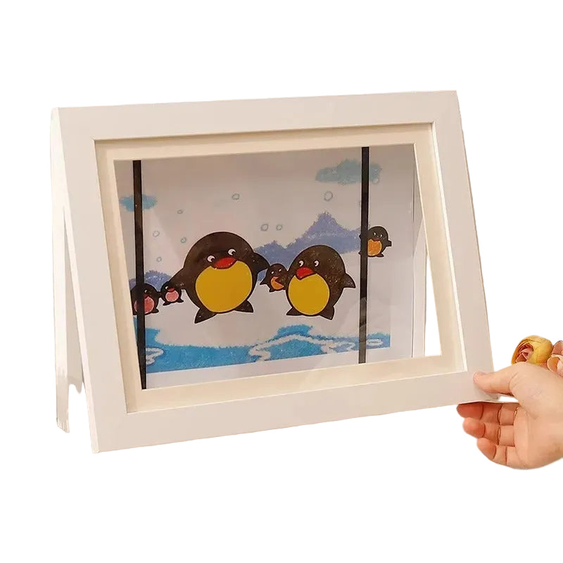 ✨🖼️ מסגרת תמונה A4 מעץ מגנטי תצוגה חכמה לציורים, יצירה ואמנות