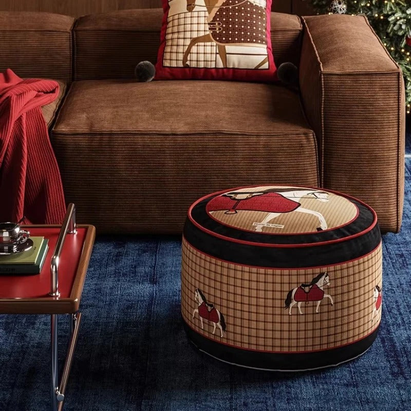 דום עיצוב ענתיקה כרית רצפה חגיגית אדומה – עיצוב שנת הסוס,