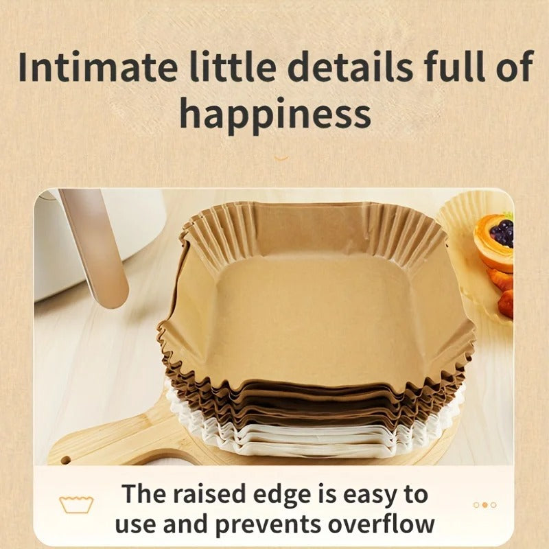 נינג'ה מוצרים ניר אפייה 200 יחידות מיוחדים לאייר-פרייר לספוג שמן ולשמור על המכשיר נקי.