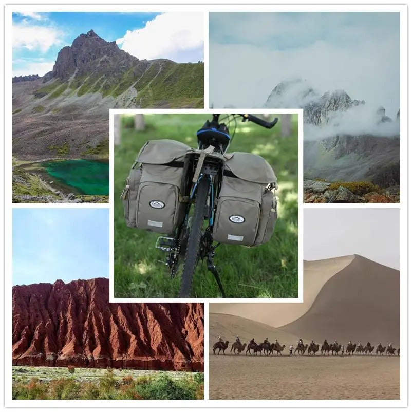 תיק אוכף פרימיום לאופניים🚴ולאופנוע🏍️עמיד למים עם כיסוי גשם