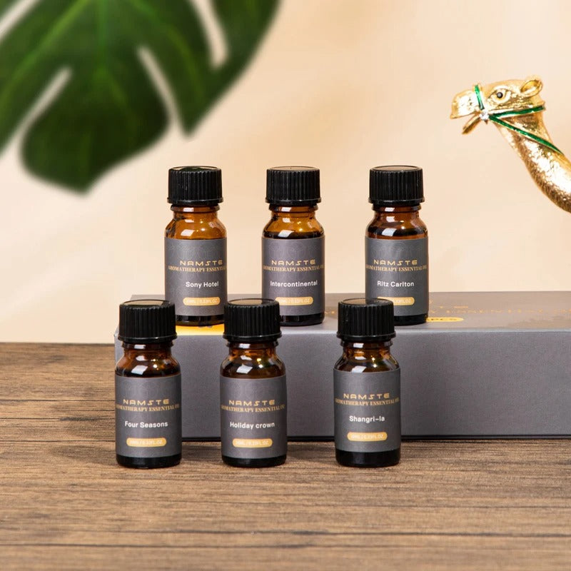 סט שמנים אתריים 10 מ'ל סידרת פרימיום קופסה עם 6 בקבוקים 🌿✨