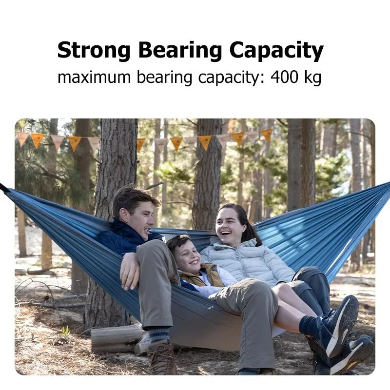 סט ערסל קמפינג גדול לזוג מתקפל, חבל מצנח, מתאים לגינה, חצר ועצים