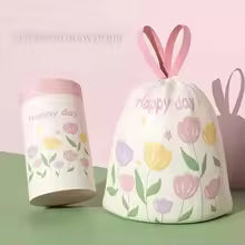 שקיות אשפה מעוצבות סטייל עבות וריחניות 60 בגליל עם שרוך, גודל גדול לבית ולמשרד