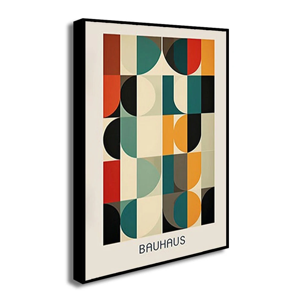 סט 4 פוסטר דיגיטלי להדפסה באיכות גבוהה  באוהאוס מינימליסטי