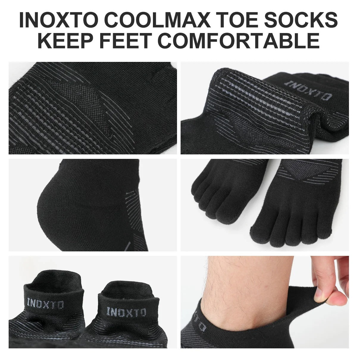 זוג גרבי פרימיום 5 אצבעות לנוחות מקסימלית גברים נשים