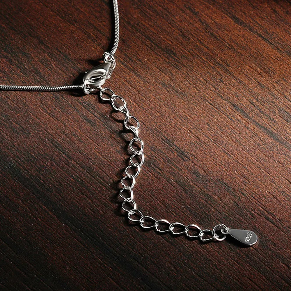 שרשרת תליון  משובצת אבני זירקון - מויסניט  איכותי יוקרה ונצנוץ מושלם