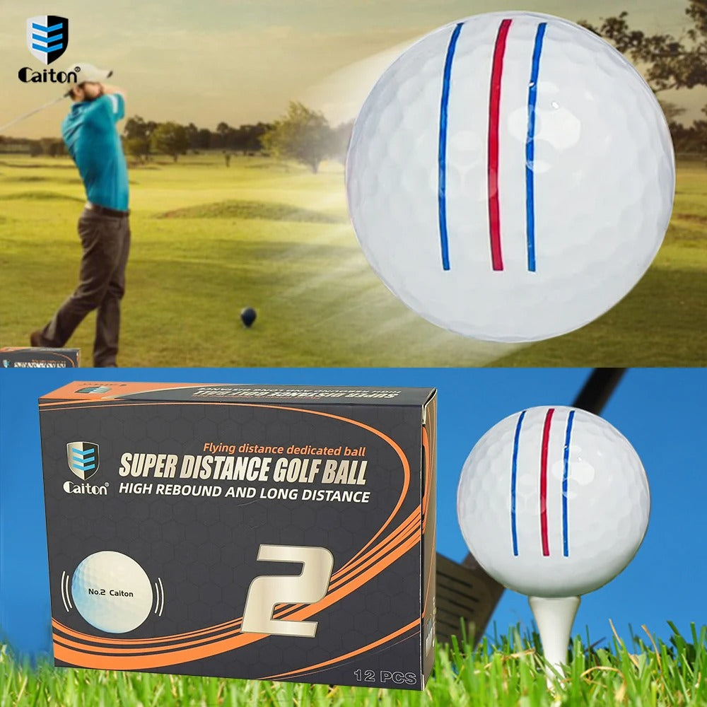 שתים עשרה כדורי⛳️גולף 3 שכבות לאימונים וטורנירים